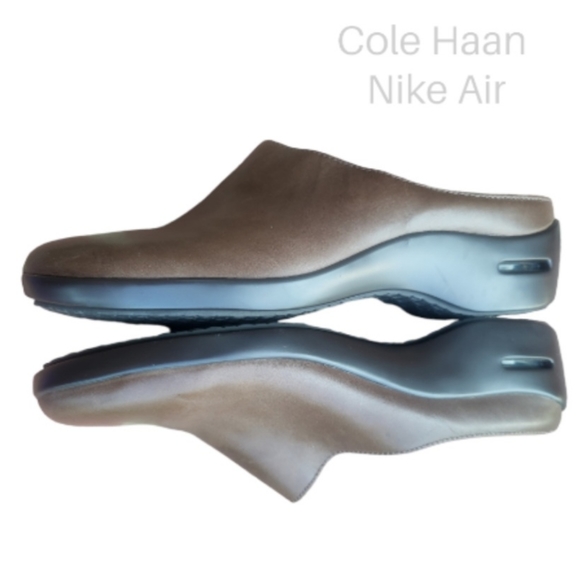 Cole Haan Nike Air Brown Leather Slip On Slide Mule Shoe Loafer Clog Women 8.5 - Picture 5 of 16